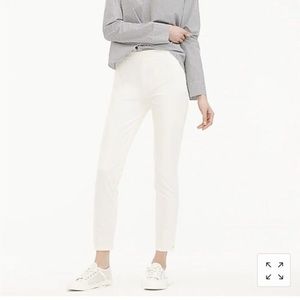 NWT J. Crew Martie Pant Pants Bi Stretch Cotton Size P10 Petite Ivory NWT